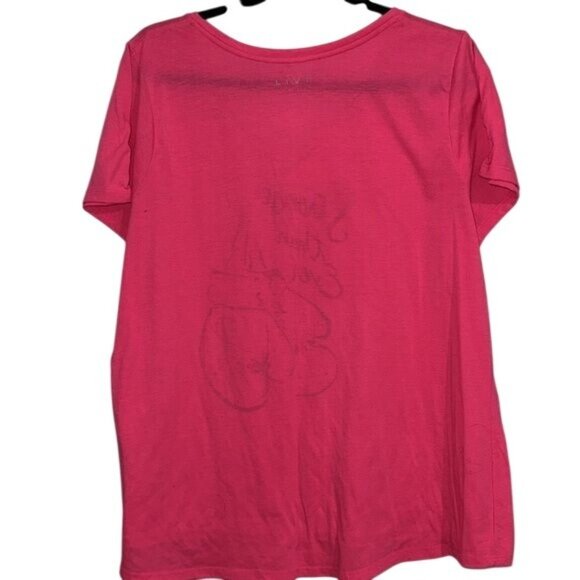 Pink Livi Active "Stronger Than Ever" Womens T-Shirt Size 14/16 Lightweight Poly - Picture 4 of 5